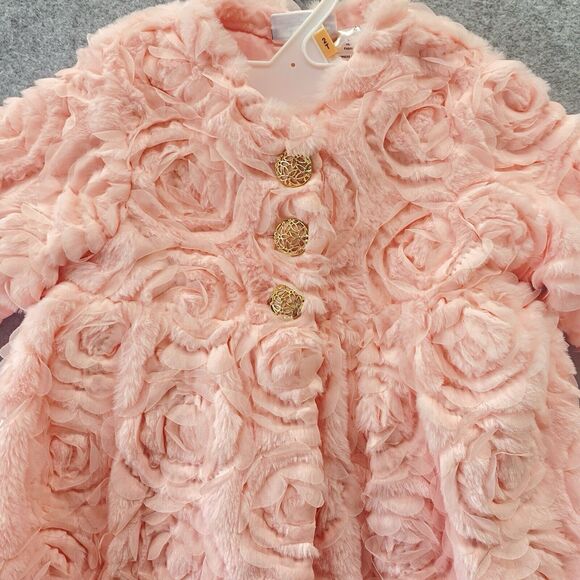 BlueBeri Boulevard Dress & Coat Set Little Girls Toddler 2T NWT Ballet Pink - Picture 8 of 8